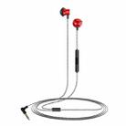 F16 Heavy Bass Metal Earphone Earbud Sports Earphone(Red) - 1