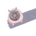 6007 Lanyard Portable Desktop USB Handheld Mini Fan(Horns-Pink) - 1