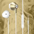 F10 Smart Wire Control Universal Mobile Headset Earbud Sports Earphone with Mic(Gold) - 1