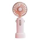 WT-F40 Household Outdoor Handheld Flip Fan Portable USB Retro Folding Desktop Fan(Coral Powder) - 1