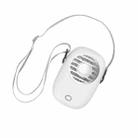 WX616 Mini Hanging Neck Fan USB Student Office Handheld Fan(White) - 1