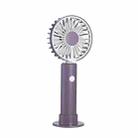 W8 USB Hanging Neck Small Fan Outdoor Children Folding Portable Handheld Fan(Purple) - 1