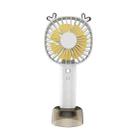 LM-18 Handheld Desktop Portable USB Base Small Fan(White) - 1