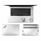 JRC 4 In 1 0.2mm Metal Texture Upper Cover Film + Bottom Cover Film + Full-Support Film + Touchpad Film Laptop Body Protective Film Sticker Set For Huawei MateBook D 15.6 inch (Silver) - 1
