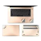JRC 4 In 1 0.2mm Metal Texture Upper Cover Film + Bottom Cover Film + Full-Support Film + Touchpad Film Laptop Body Protective Film Sticker Set For Huawei MateBook D 15.6 inch (Champagne Gold) - 1