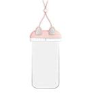 XSFSD-01 Mobile Phone Waterproof Bag Diving Cover Outdoor Transparent Swimming Bathroom Camera TPU Waterproof Mobile Phone Bag(Pink) - 1