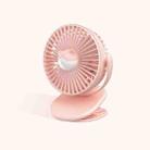 MF004 Dormitory Desktop Office Stroller Mini Portable USB Clip Fan(Pink) - 1