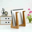 Small Bamboo Wood Computer Cooling Bracket Beech Wood Tablet Desktop Storage Rack - 1