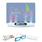 3D Fluorescent Drawing Board Magic Luminous Three-Dimensional Writing Board Graffiti Board Lighting Puzzle Children Drawing Board,Style: Large Drawing Board (Space Version) - 1