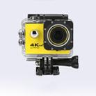 WIFI Waterproof Action Camera Cycling 4K camera Ultra Diving  60PFS kamera Helmet bicycle Cam underwater Sports 1080P Camera(Yellow) - 1