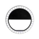 Ring-Shaped Mobile Phone Selfie Fill Light LED Flashlight For Live Photography(Black) - 1