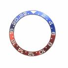 For Rolex Stainless Steel Diving Watch Case Accessories(GMT Blue Red Ring) - 1