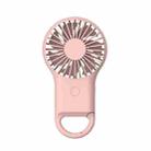 Handheld Pocket Mini Small Fan Portable Charging Outdoor USB Fan With 7 Color Light(Pink) - 1