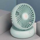 FS01 Desktop Rechargeable Small Electric Fan Office USB Mute Minimalist Student Fan(Cyan) - 1