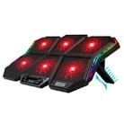 COOLCOLD RGB Notebook Radiator Six Fan Adjustable Laptop Cooling Base 5V Touch 12 Symphony Version - 1