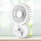 D11 Fill Light Clip Hanging Neck Fan Handheld Folding Mini USB Desktop Fan(White) - 1