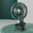 F8 Automatic Shaking Clip Fan Multifunctional USB Mini Office Student Dormitory Night Light Fan(Green) - 1