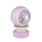 QM-06 USB Portable Mini Fan LED Luminous Spray Humidifying Desktop Office Fan(Pink) - 2
