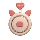 GIVELONG Hanging Neck Mini Rechargeable USB Fan Children Portable Leafless Fan(Piglet (Pink)) - 1