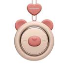 GIVELONG Hanging Neck Mini Rechargeable USB Fan Children Portable Leafless Fan(Bear (Pink)) - 1