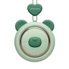 GIVELONG Hanging Neck Mini Rechargeable USB Fan Children Portable Leafless Fan(Bear (Green)) - 1
