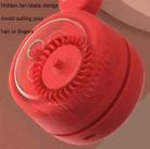 GIVELONG USB Charging Portable Fan Student Hanging Neck Type Leafless Fan(China Red) - 5