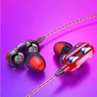 TF-0120 3.5mm In-Ear Headphones Smart Phone Line-Controlled Tuning Headphones(Double Speaker (Red)) - 1