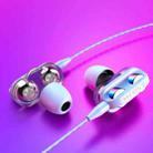 TF-0120 3.5mm In-Ear Headphones Smart Phone Line-Controlled Tuning Headphones(Double Speaker (Pearl White)) - 1