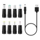8 In 1 DC Power Cord USB Multi-Function Interchange Plug USB Charging Cable(Black) - 1