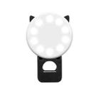 3 PCS Beauty Selfie Round Live Clip External LED Cartoon Mobile Phone Mini Fill Light(Black) - 1