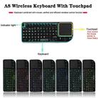 A8 Mini Wireless Mouse And Keyboard With Laser Touchpad Keyboard, Colour: English Colorful Backlight - 6