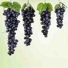 4 Bunches 36 Black Grapes Simulation Fruit Simulation Grapes PVC with Cream Grape Shoot Props - 2