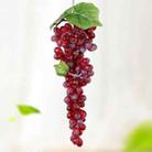 2 Bunches 110 Red Grapes Simulation Fruit Simulation Grapes PVC with Cream Grape Shoot Props - 1