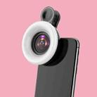 Mobile Phone Macro Lens Beauty Makeup Selfie Light(Black) - 1