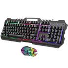 LIMEIDE T21 104Keys Wired Gaming Backlit Computer Manipulator Keyboard and Mouse Set, Cable Length: 1.4 m(Black) - 1