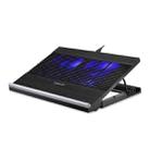 NUOXI T10 Laptop Radiator Multi-File Adjustment Aluminum Alloy Bracket(Black) - 1