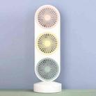 Student Dormitory Office Desktop Mini Three-head Fan(White) - 1