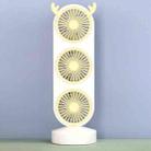 Student Dormitory Office Desktop Mini Three-head Fan(Yellow) - 1