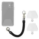 Telescopic Anti-Theft Spring Mobile Phone Hanging Rope  Anti-Lost Anti-Theft Elastic Lanyard(Black + Transparent Gasket) - 1