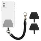 Telescopic Anti-Theft Spring Mobile Phone Hanging Rope  Anti-Lost Anti-Theft Elastic Lanyard(Black + Black Gasket) - 1