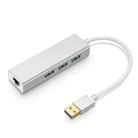 YH-U1009 3 x USB 3.0 + RJ45 to USB 3.0 External Drive-Free HUB for Laptops, Random Color Delivery - 1