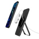 Magnetic Wireless Charging Mobile Bracket Foldable Desktop Aluminum Alloy Bracket for iPhone 12 Series(Cool Black) - 1