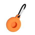 4 PCS Round Shape Shockproof Anti-scratch Silicone Protective Case with Carabiner for AirTag(Orange) - 1