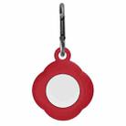 3 PCS Tracker Anti-Lost Silicone Protective Cover with Carabiner for AirtTag(Red Wine) - 1