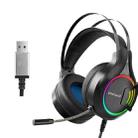 Smailwolf A1 Computer RGB Luminous Gaming USB Headset With Microphone(Black) - 1