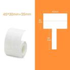 QR-285A Printer Thermal Sticker Paper Cable Label Paper 100 Sheet T Type 45 x 30 + 35 (White) - 1
