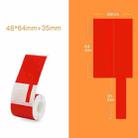 QR-285A Printer Thermal Sticker Paper Cable Label Paper 80 Sheet F Type 48 x 64 + 35 (Red) - 1