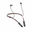 Q9S Hanging Neck Subwoofer In-Ear Wireless Bluetooth Sports Earphone(Black Red) - 1