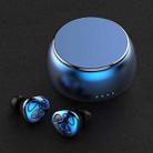 D09 TWS Slider Wireless Bluetooth Earphone(Blue) - 1