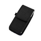 Men Oxford Nylon Fabric Wear Belt Bag Mobile Phone Pocket XL For 5.2-5.5 inch Phones(Black) - 1